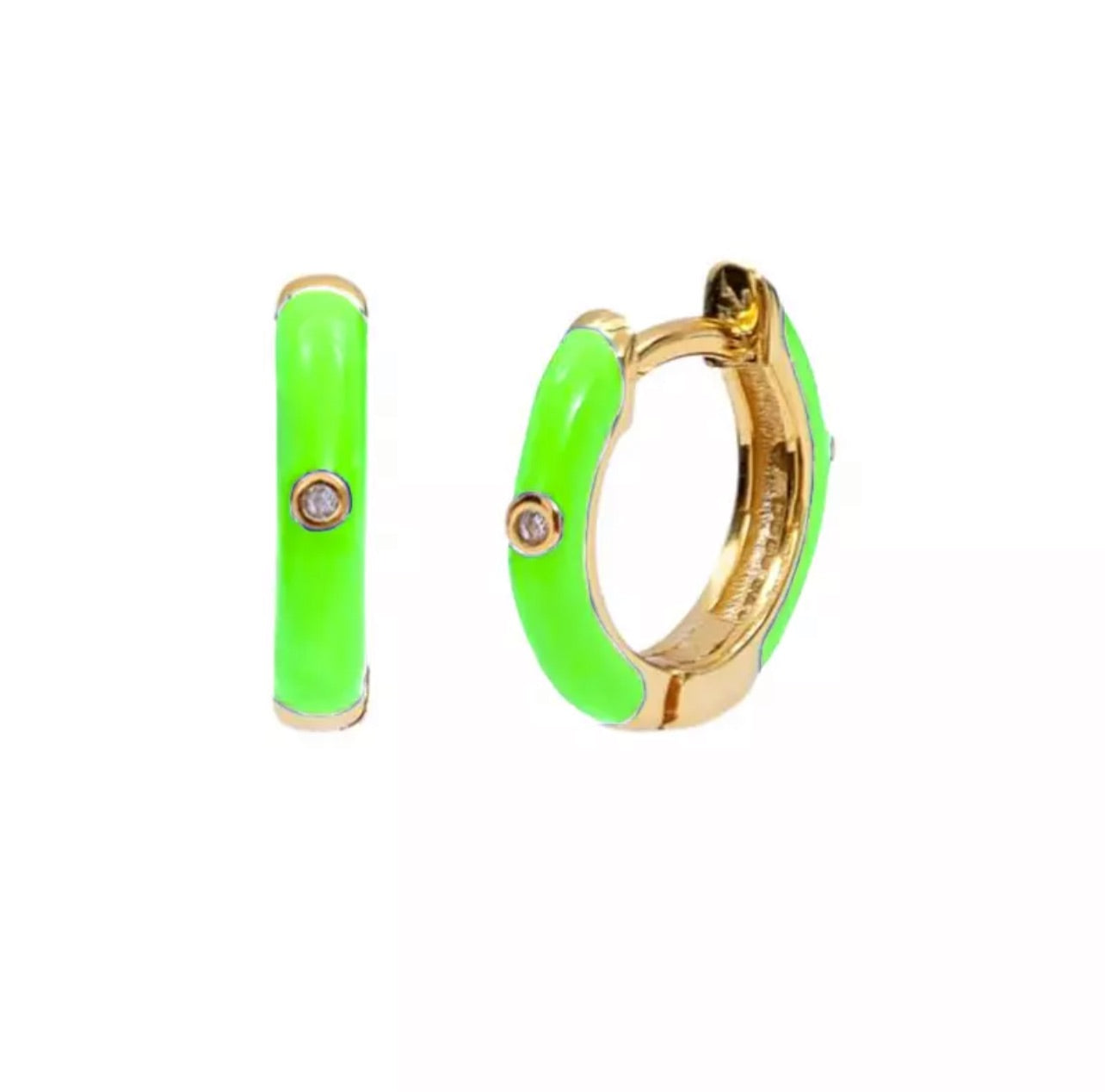 Argollas Verde Fluor