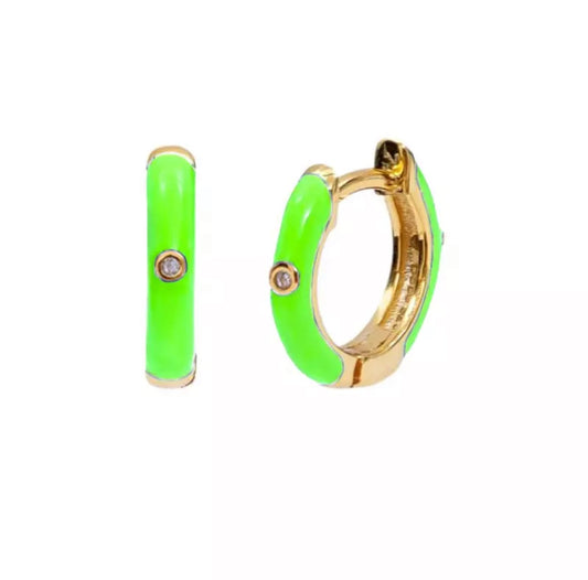 Argollas Verde Fluor